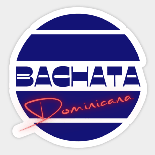 Bachata dominicana, Dominican Bachata in red blue Sticker